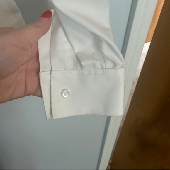 Foxcroft White Dress Shirt Crisp Long Sleeve 6 Petite Button Down - Picture 5 of 8